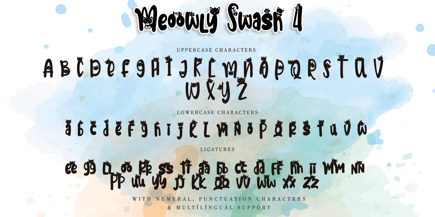 Meoowly Swash 4 Font preview